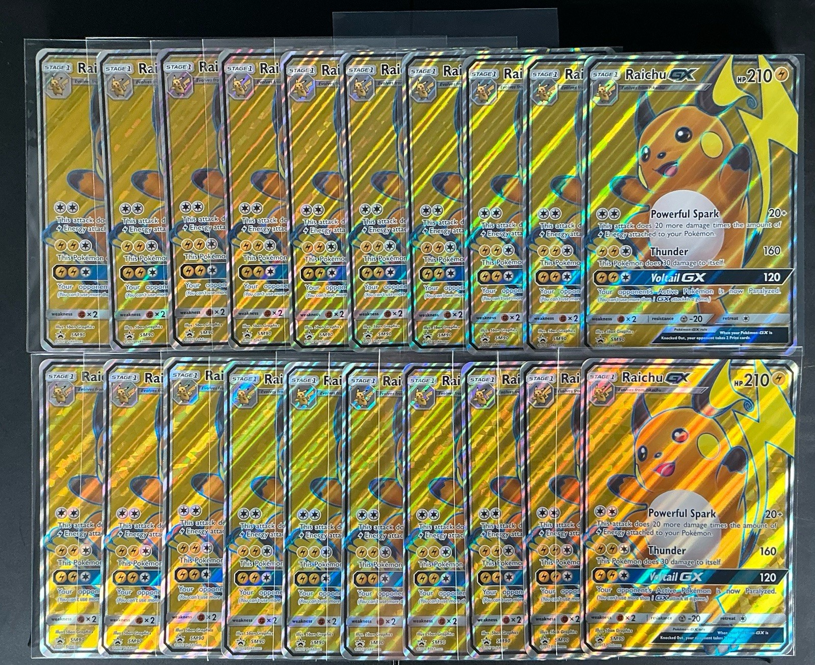 Pokemon JUMBO Card Oversized Lot Of 20 Total NM Raichu GX SM90 Black Star Promo