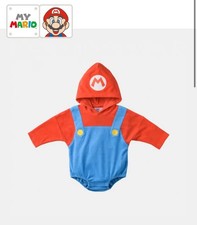 Super Marioi Baby Costume Hoodie Romper red Infant Cosplay Outfit Cute Bo