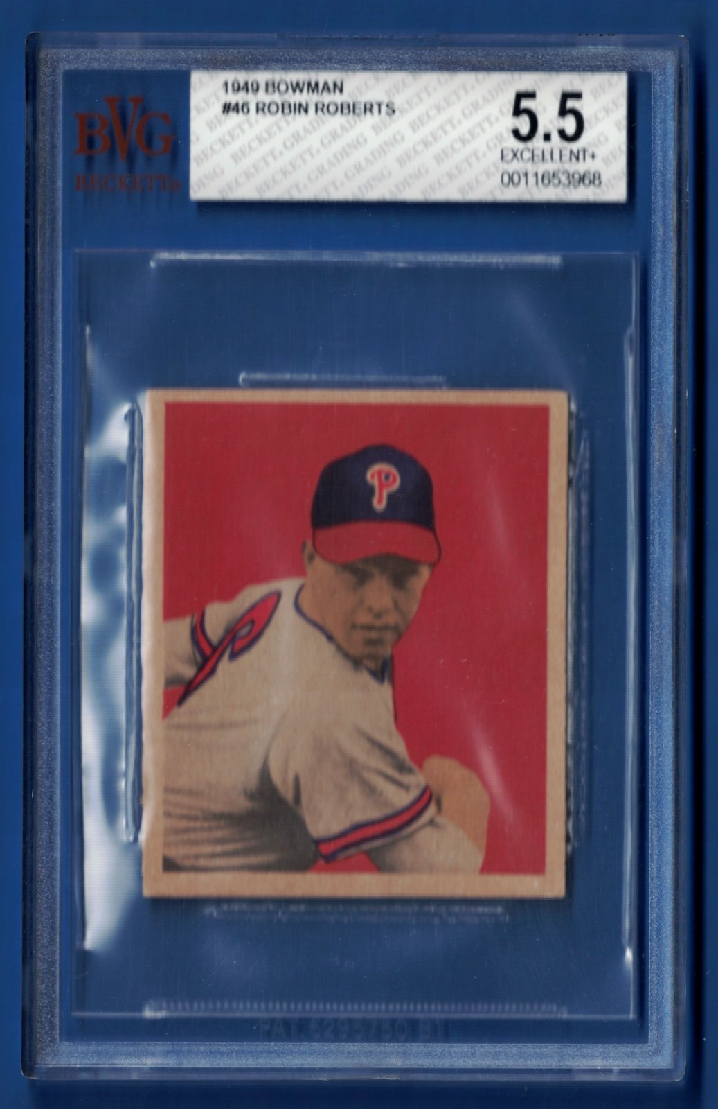 1949 Bowman #46 Robin Roberts Rookie RC BVG 5.5 EX+ HOF Philadelphia Phillies