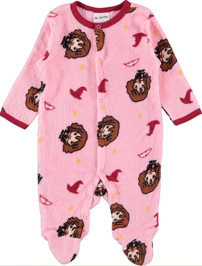 Harry Potter Bebé Niñas Rosa Manga Larga Felpa Polar Polar Polar Body Pijama