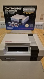 Nintendo NES Control Deck Console Boxed Complete 2 Games + Game Genie UK PAL