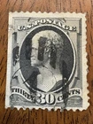 US Stamps Collection Scott #165 30c Hamilton Used SE, Tear On Upper Left Side