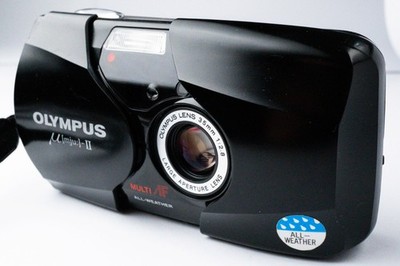 Excellent+++ w/Strap Olympus μ mju II Black Point & Shoot 35mm Film Camera JAPAN