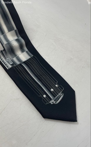 Lucasfilm Boys Black White Star Wars Adjustable Designer Tie With Tag - Picture 2 of 7