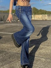 Y2K Women's Jeans Flare Leg Size Med 4-6
