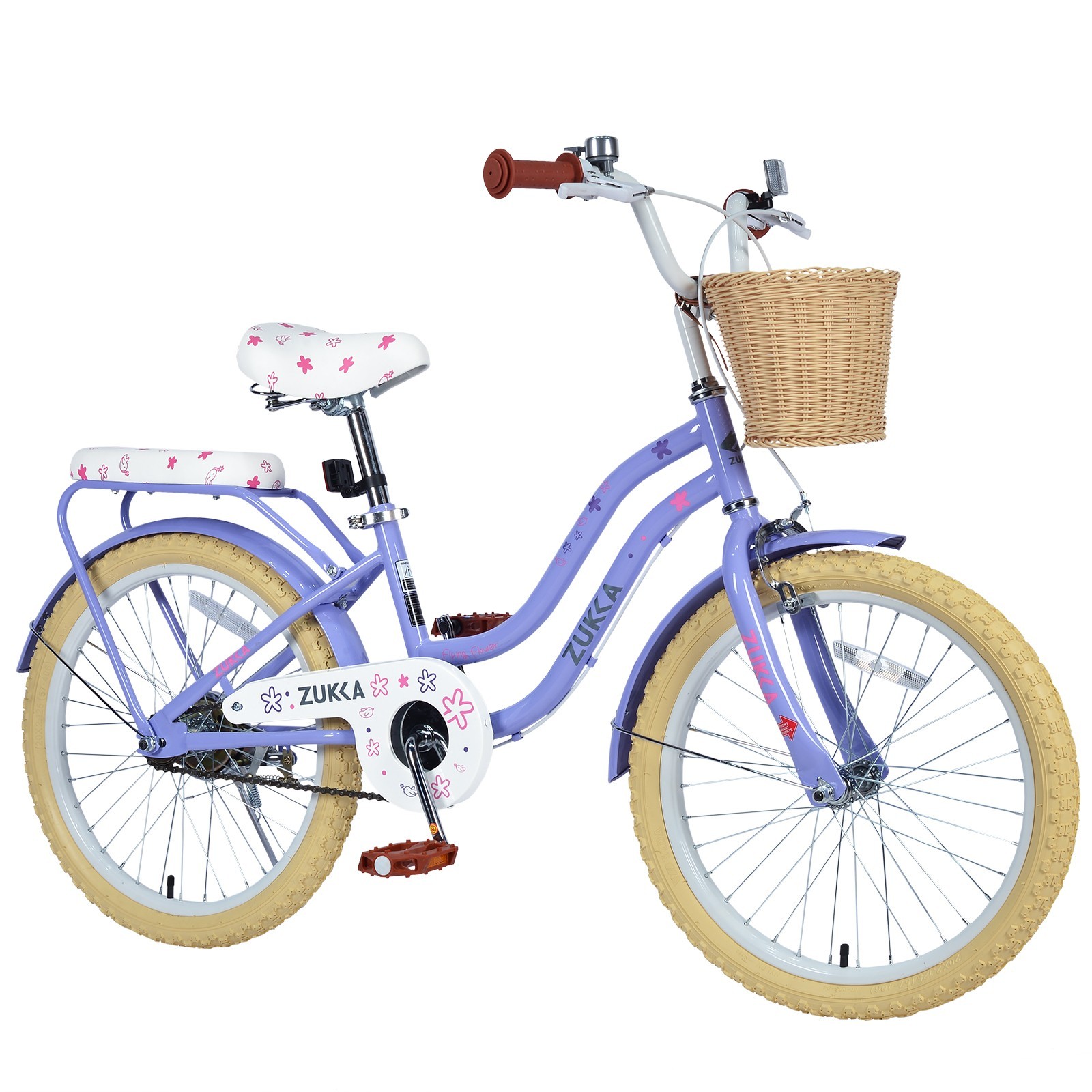 ZUKKA Kids Bike 20 Inch Girls Bike with Basket 7 Speed Cruis