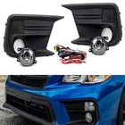 Clear Lens Halogen Fog Light Assy w/ Bezel Wiring Kit For 2018-20 Subaru WRX/STI