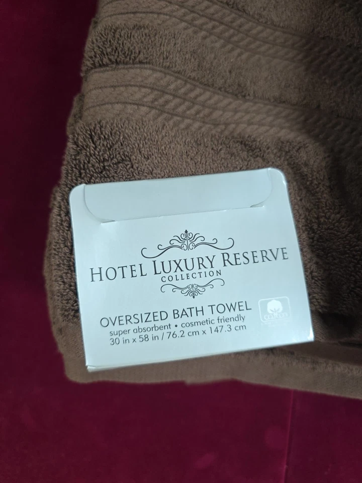 Hotel Luxury Reserve Oversize 4Bath Towles And 2 Hand Towels, Set Of 6 Chocolate - Image 2 of 4