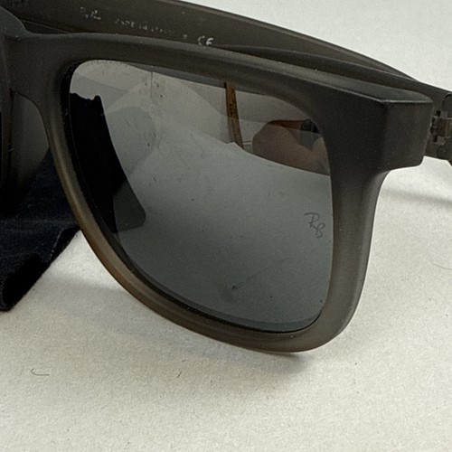 Ray-Ban Justin Rb4165 858/88 54/16 Sunglasses Rubber Gradient Grey - Picture 8 of 11