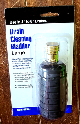 #ad Large Drain Cleaning Bladder Use in 4quot; to 6quot; Drains #99941 $15.99