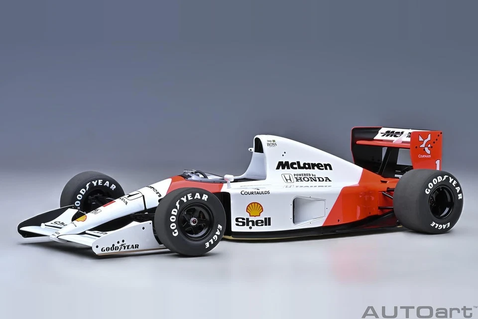 AUTOart 1 18 McLaren Honda MP4 6 JapanGP 1991 #1 Ayrton Senna Model Car Japan - Image 2 of 4