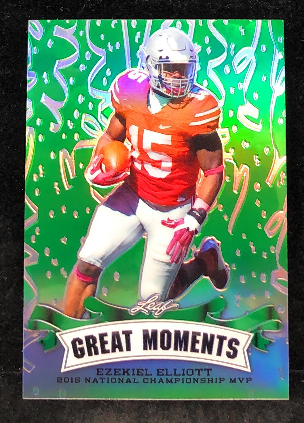 Ezekiel Elliott 2016 Leaf Metal Great Moments RC GREEN Refractor Prizm Rookie /5