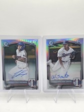 2025 Bowman Chrome /499 Refractor 1st Lot Cody Freeman Winston Santos Texas