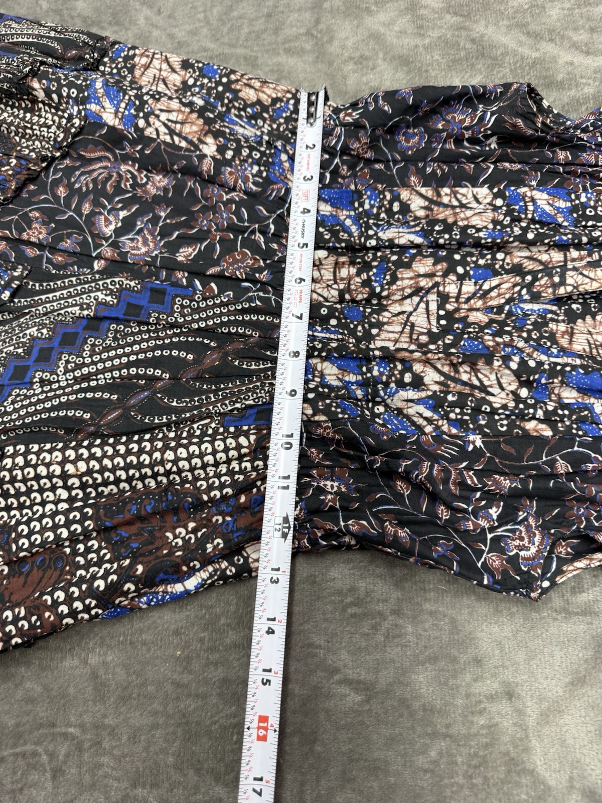 Ulla Johnson Batik Patchwork Midi Dress Cotton Si… - image 13