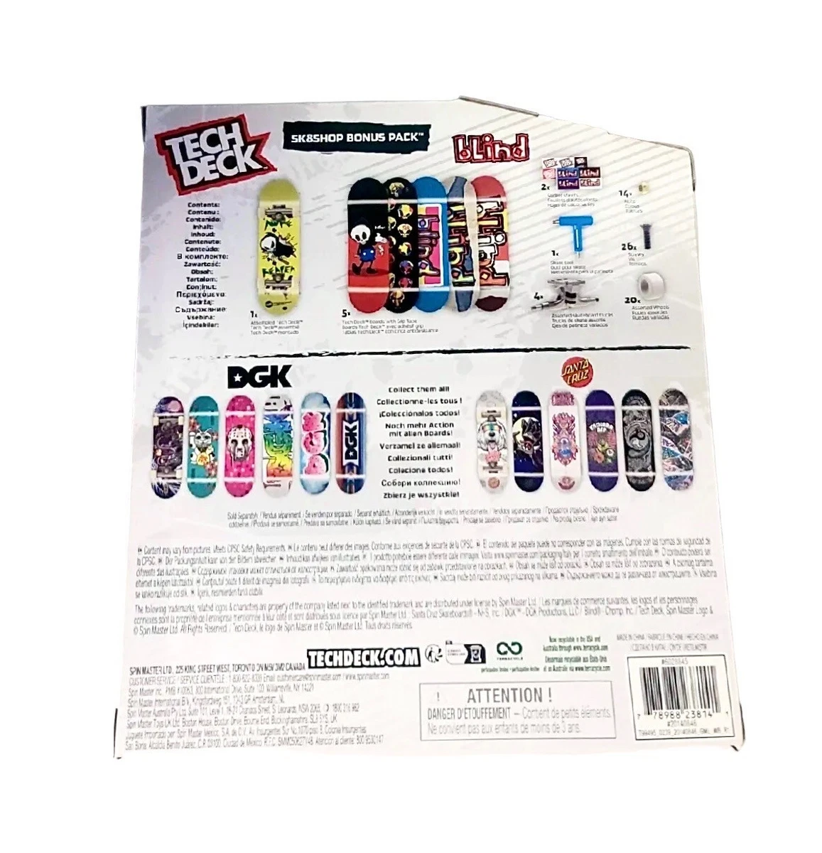 Tech Deck, Fingerboard Bonus Pack, Collectible and, mini skate