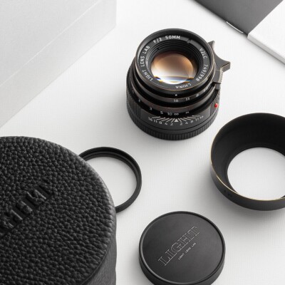 Light lens lab Elcan 50mm F2 Brass Black for Leica Summicron M3 M6 M10 +UV HOOD