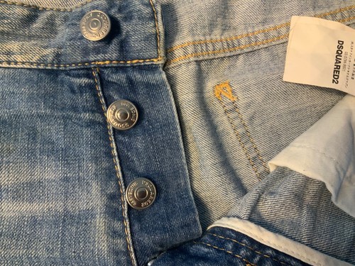 JEANS 100% AUTÉNTICOS DSQUARED2 PARA HOMBRE AZULES DESTRUIDOS TALLA 38, HECHOS EN ITALIA - Imagen 12 de 16