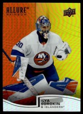 Ilya Sorokin 2021-22 Upper Deck Allure Rainbow Orange Yellow #R-56 Hockey Card