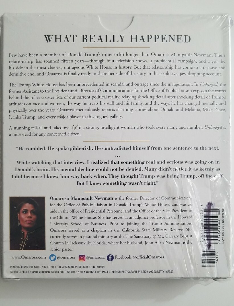 Unhinged An Insider's Account of the Trump White House by Omarosa