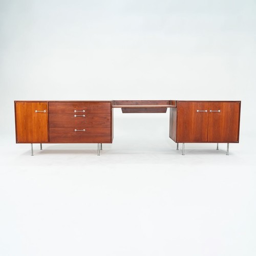 1960s Jens Risom Designs 2-Door Cabinet / Credenza American Black Walnut Small - Picture 12 of 12
