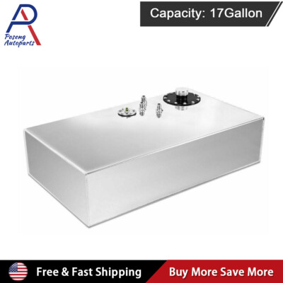 #ad #ad 17 Gallon 64L Aluminum Street Rod Race Fuel Cell Gas Tank w Cap amp; Level Sender $122.89