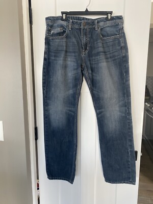 Buffalo David Bitton Jeans Men's 36x32 Blue Denim Evan-x Slim