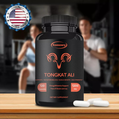 Tongka 1200mg - Energie & Ausdauer, Muskelgesundheit, Männer Testosteron Booster