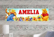 Winnie the Pooh - Personalized Name Poster Customized Birthday Party Banner