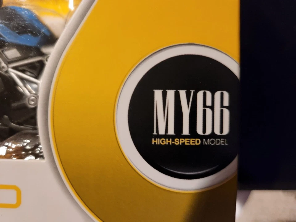 BMW Motorcycle Modelo Die-cast MY66 M1218 Escala 1:14 Azul Caja Dañada Foto 4 de 4