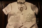 Baby Boy BAPTISM/CHRISTENING Blessing 5 Pcs White SUIT OUTFIT SET 18 Mos NEW Vtg — photo 1