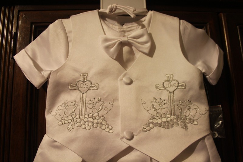 Baby Boy BAPTISM/CHRISTENING Blessing 5 Pcs White SUIT OUTFIT SET 18 Mos NEW Vtg