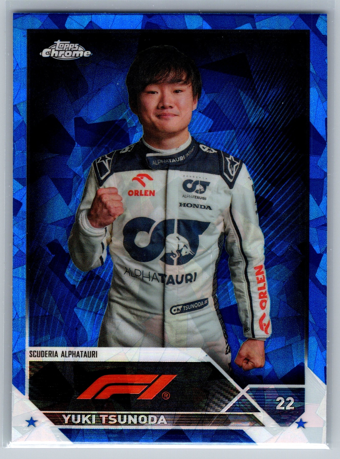 2023 Topps Chrome Sapphire Formula 1 Yuki Tsunoda #55 AlphaTauri