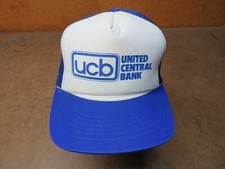 Vintage UCB United Central Bank Farm snapback hat trucker cap