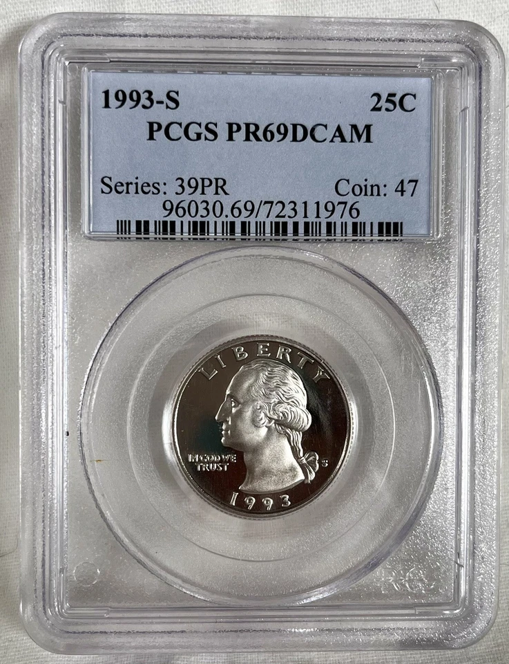 PCGS PR69DCAM Proof Clad Quarters 1977 1978 1989 1990 1992 1993 2005-S CA Flag! - Image 4 of 4