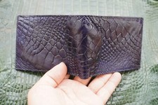 Dark Blue Real Genuine Crocodile Leather SKIN Men's Money Clip WALLET  Q24