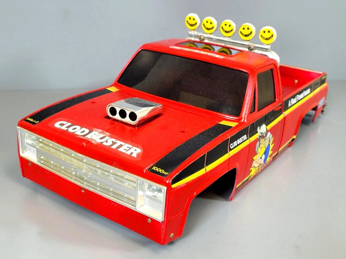 Vintage Original 1987 Tamiya 1/10 ClodBuster Body with Chevrolet Front Back  Logo