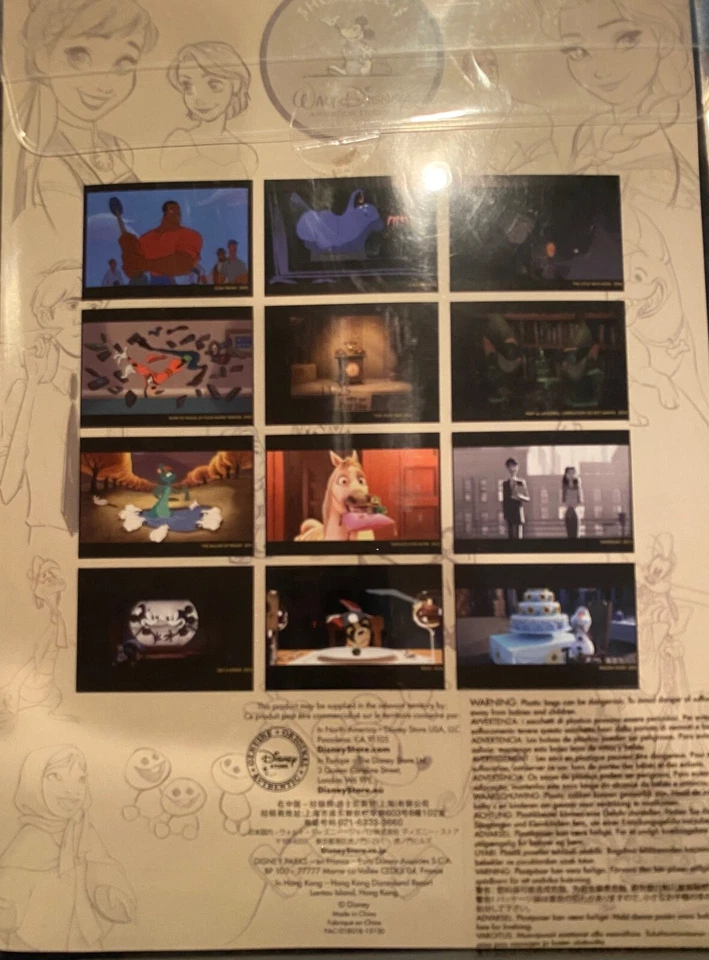 RARO! JUEGO LITOGRAFÍA COLECCIÓN CORTOMETRAJES DISNEY D23 300 HECHO CONGELADO ENREDADO Foto 2 de 3