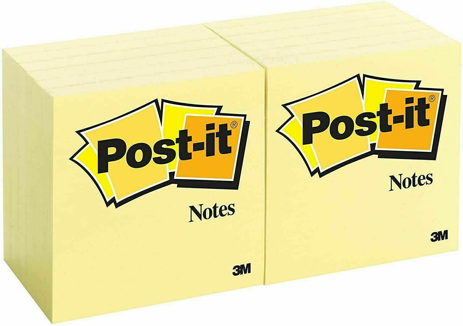 Post-it Notes 654 Selbstklebende Haftnotizzettel in 76 x 76 mm 12 x100 Blatt