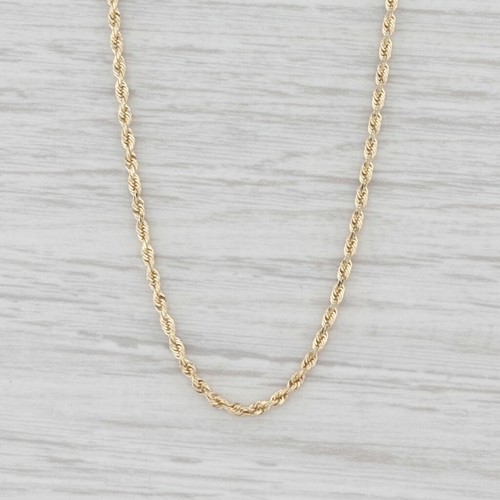 Rope Chain Necklace 14k Yellow Gold 18 