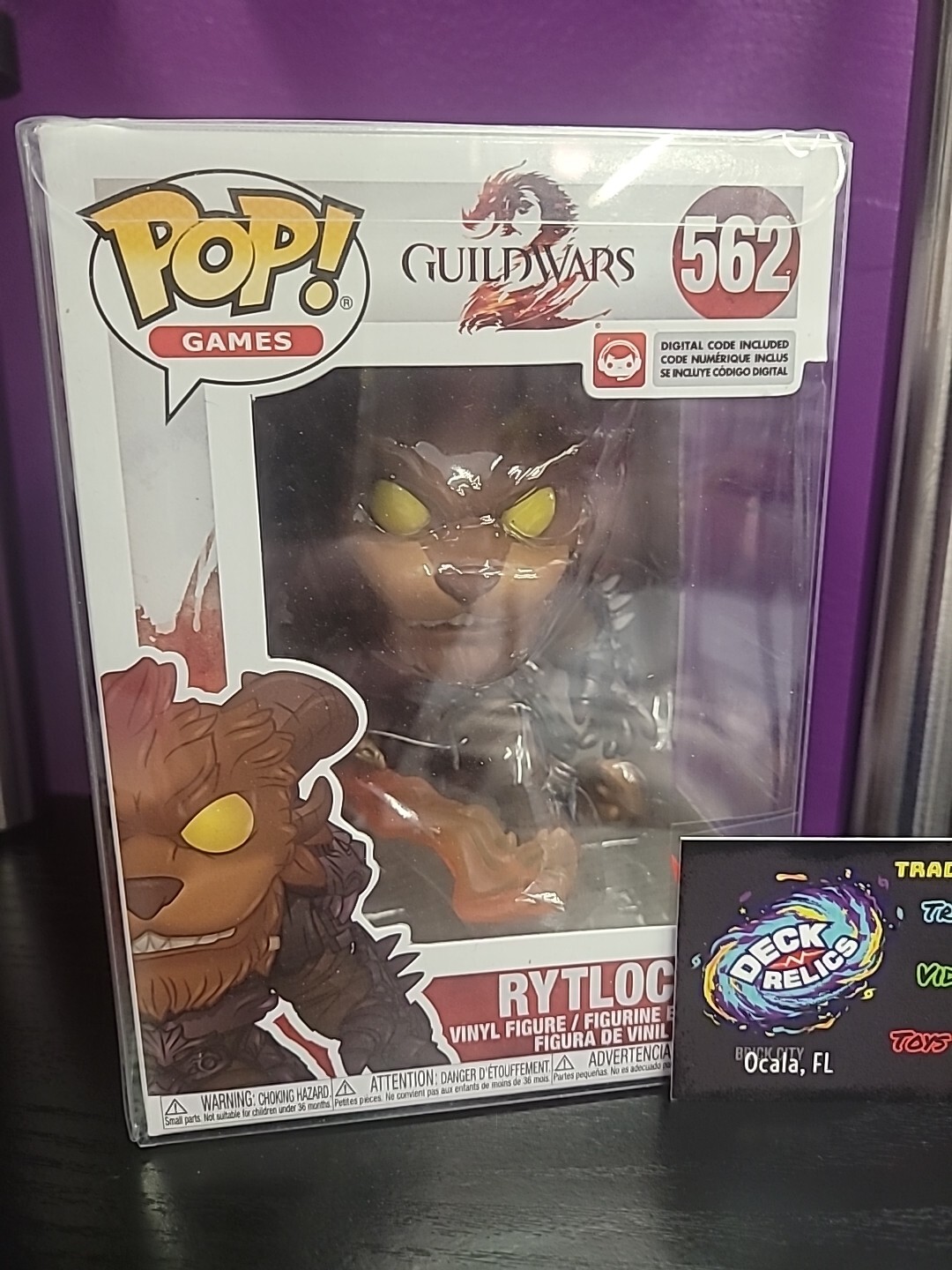 Funko Pop! Figure Guild Wars 2 Ii Rytlock 562 Games Fire Sword Digital Game Ed