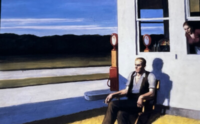 Edward Hopper  Four Lane Road  35mm Art Slide Ashcan School Realism
