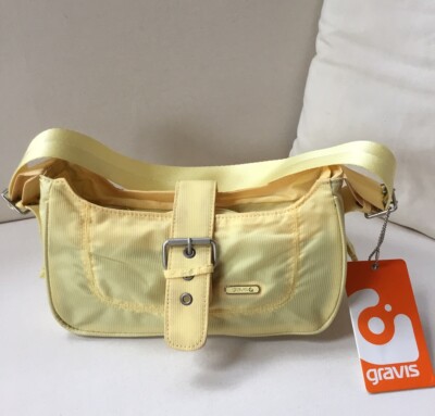 NEU Gravis Damen Tasche Bag Schultertasche Handtasche Clutch City Pastell Gelb