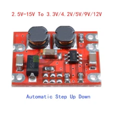 DC-DC 2.5V-15V To 3.3V/4.2V/5V/9V/12V Automatic Buck-Boost Step Up Down Module