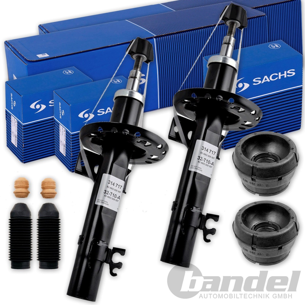 2x SACHS STOßDÄMPFER DOMLAGER PROTECTION KIT VA für AUDI A1 SEAT 