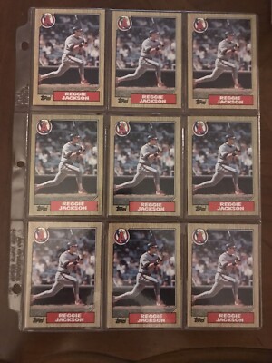 1987 Topps Reggie Jackson #300 Lot Of 9 Los Angeles Angels HOF Mr October