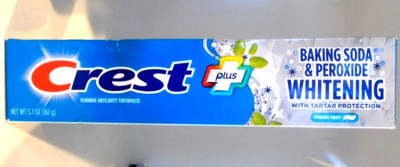Crest Plus Baking Soda & Peroxide Whitening + Tartar Protection Mint 5.7oz 07/26