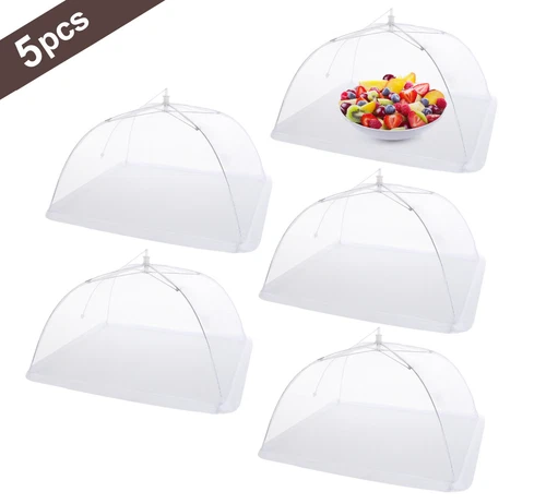 5pcs Fliegengitter Obstnetz Fliegenhaube Speiseschirm Lebensmittel Schutzhaube - Bild 5 von 15