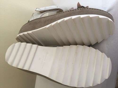 NEW Materia Prima by Goffredo Fantini Comfort Wedge Pastel Taupe Sandal Sz 38 - 第 3/10 張圖片