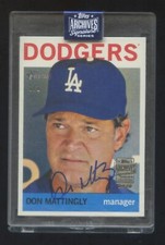 TOPPS HERITAGE  DON MATTINGLY AUTOGRAPH 1/1 ON CARD AUTO DODGERS MANAGERS  RARE