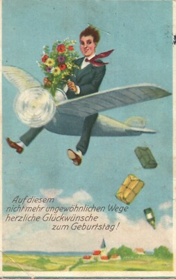 Künstler-PK, Auf diesem nicht mehr ungewöhnlichen Wege - Alles Gute! (MB)80021 